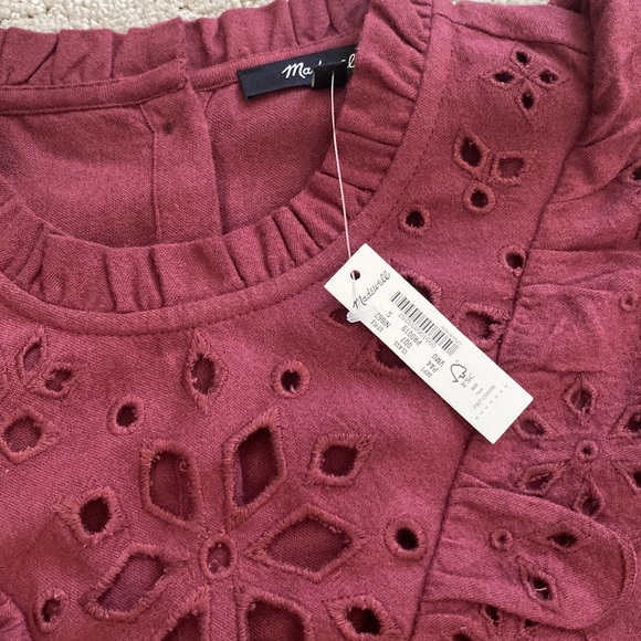 Madewell Embroidered Ruffled Flannel Mini Dress - Picture 8 of 8